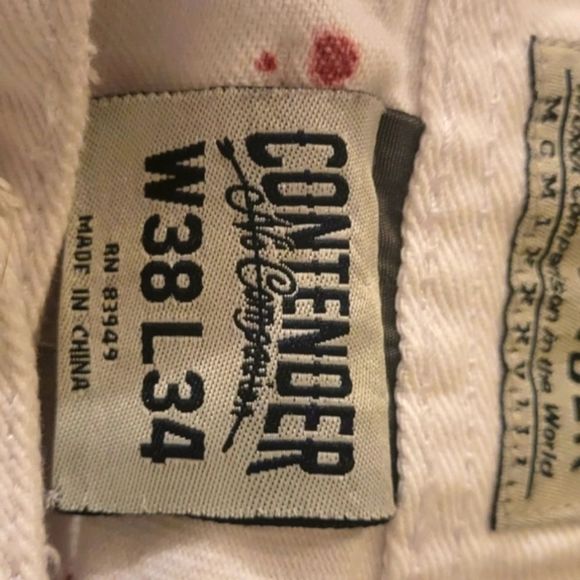 Hip-hop Streetwear Mens Contender Color Splash White Jeans - Picture 2 of 6